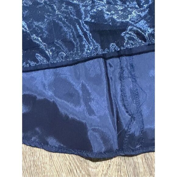 Scott McClintock navy evening gown one shoulder organza dress 6 dead stock vinta - Picture 9 of 15